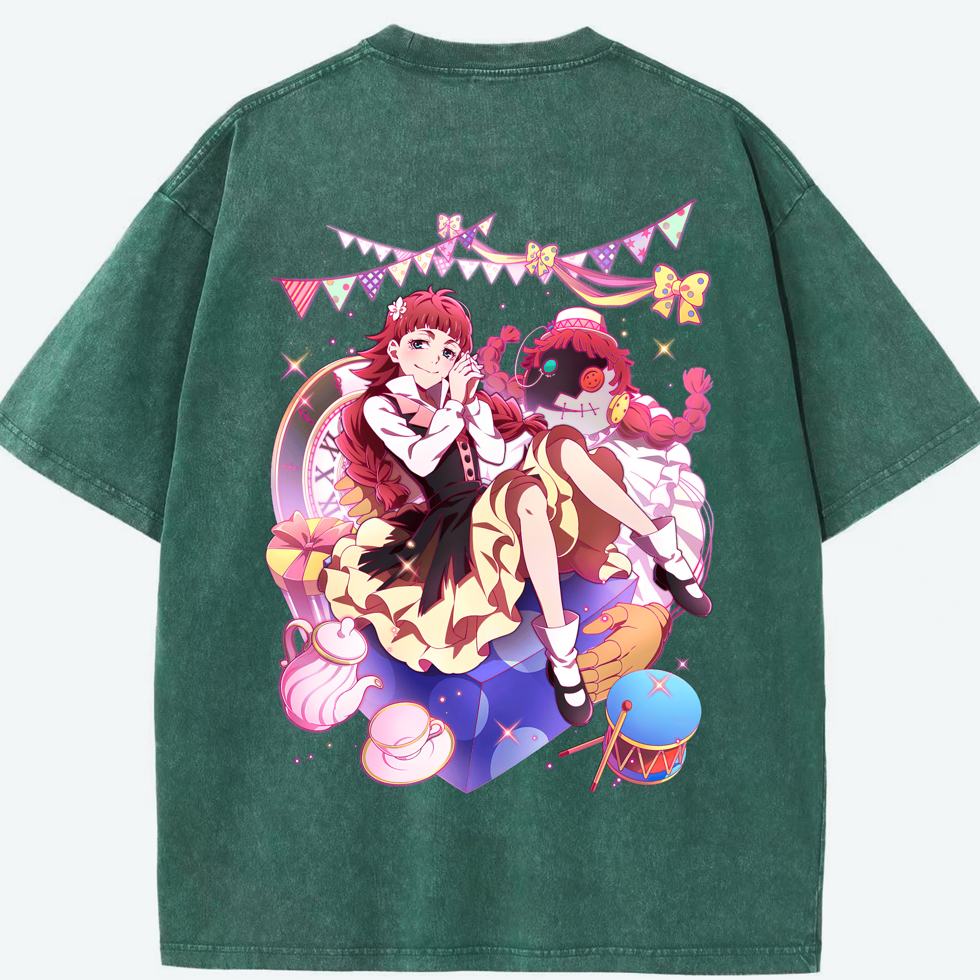 （画像用） 文豪ストレイドッグス Bungo Stray Dogs 綿100% ヴィンテージ風 半袖Tシャツ（背面プリント）